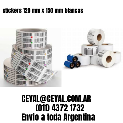 stickers 120 mm x 150 mm	blancas
