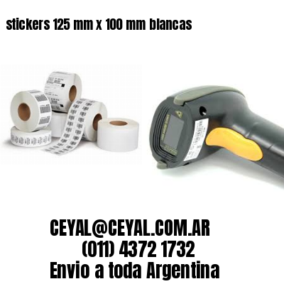 stickers 125 mm x 100 mm	blancas