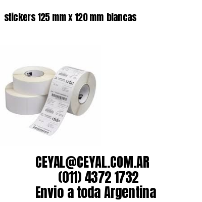 stickers 125 mm x 120 mm	blancas