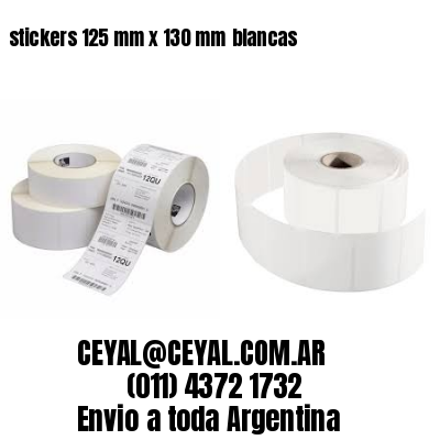 stickers 125 mm x 130 mm	blancas