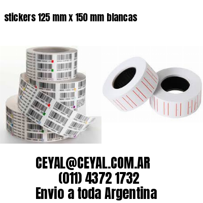 stickers 125 mm x 150 mm	blancas