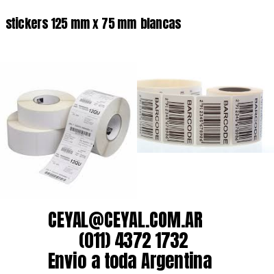 stickers 125 mm x 75 mm	blancas