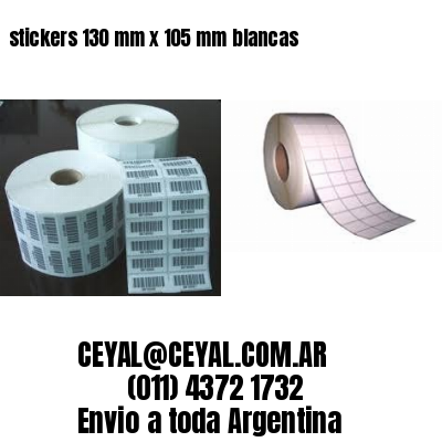 stickers 130 mm x 105 mm	blancas