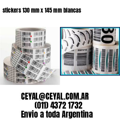 stickers 130 mm x 145 mm	blancas