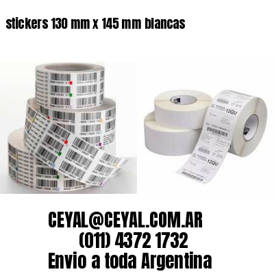 stickers 130 mm x 145 mm	blancas