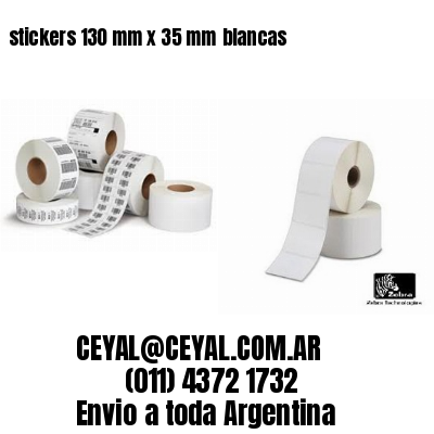 stickers 130 mm x 35 mm	blancas