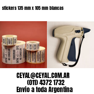 stickers 135 mm x 105 mm	blancas