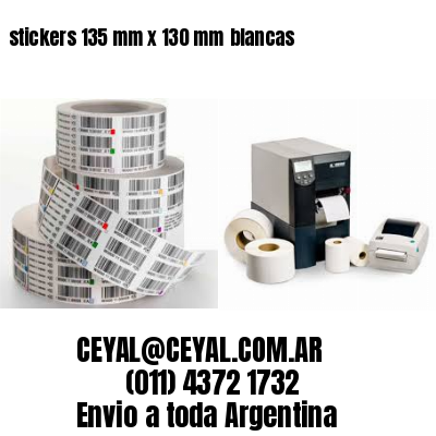 stickers 135 mm x 130 mm	blancas