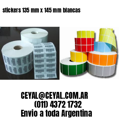 stickers 135 mm x 145 mm	blancas