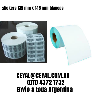 stickers 135 mm x 145 mm	blancas