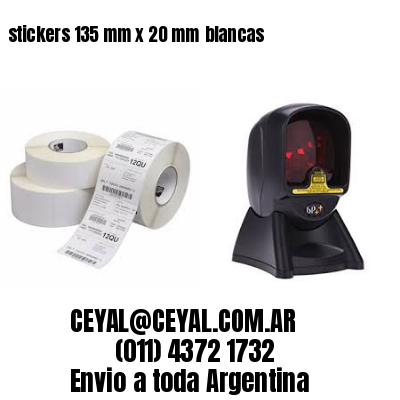 stickers 135 mm x 20 mm	blancas