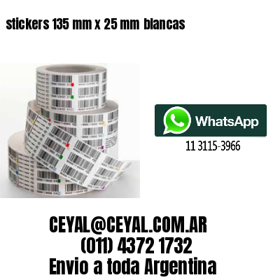 stickers 135 mm x 25 mm	blancas