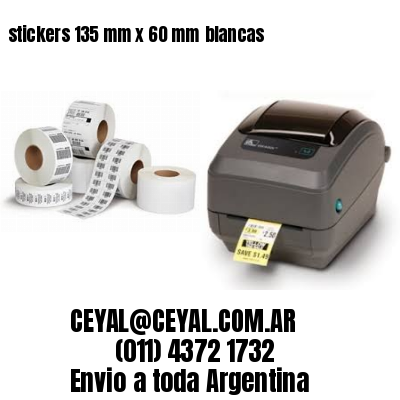 stickers 135 mm x 60 mm	blancas