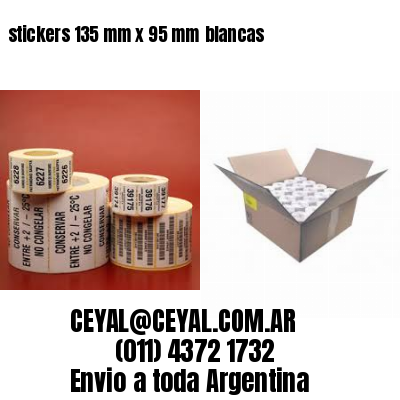 stickers 135 mm x 95 mm	blancas