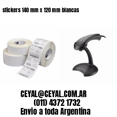 stickers 140 mm x 120 mm	blancas