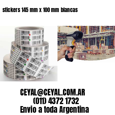 stickers 145 mm x 100 mm	blancas