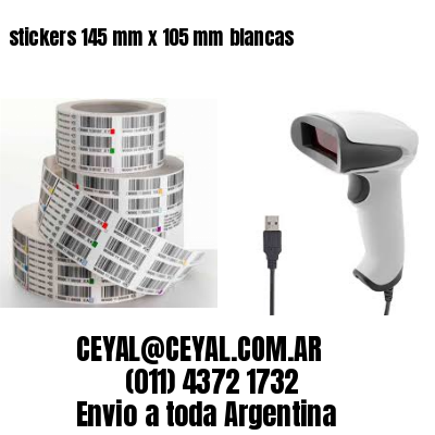 stickers 145 mm x 105 mm	blancas
