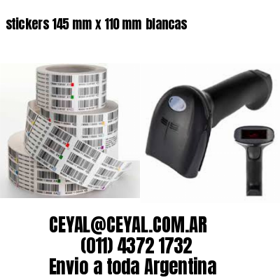 stickers 145 mm x 110 mm	blancas