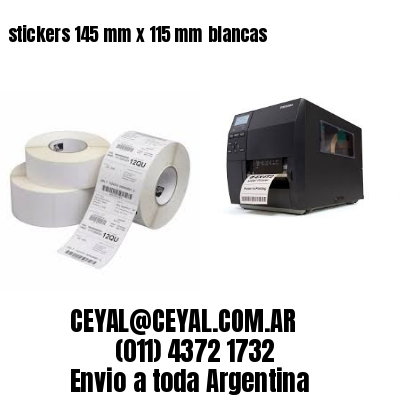 stickers 145 mm x 115 mm	blancas