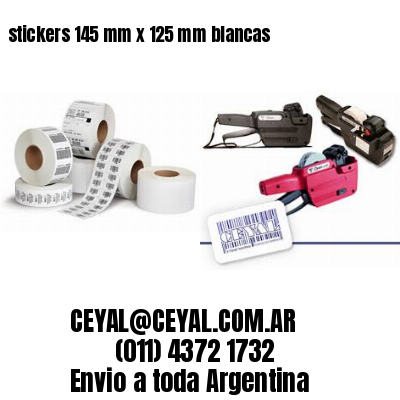 stickers 145 mm x 125 mm	blancas