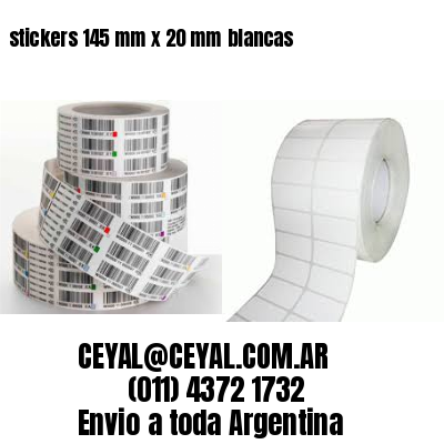 stickers 145 mm x 20 mm	blancas