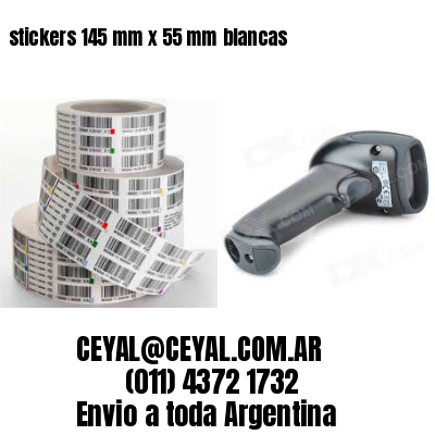 stickers 145 mm x 55 mm	blancas