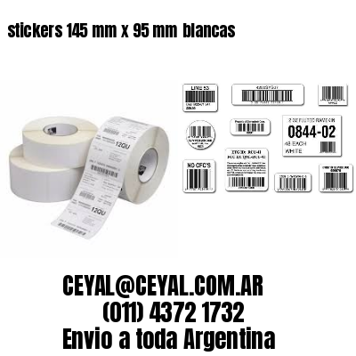 stickers 145 mm x 95 mm	blancas
