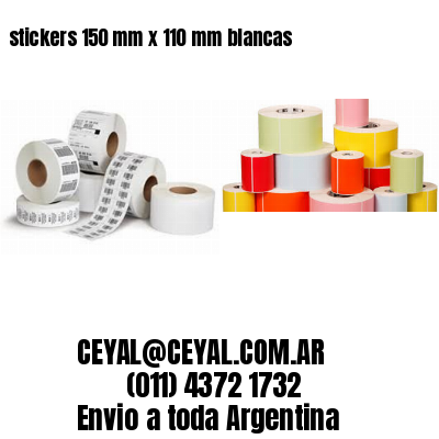 stickers 150 mm x 110 mm	blancas