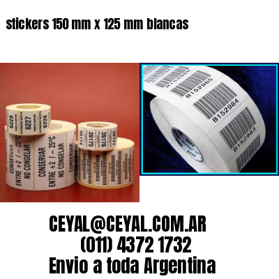 stickers 150 mm x 125 mm	blancas