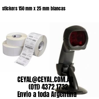 stickers 150 mm x 25 mm	blancas