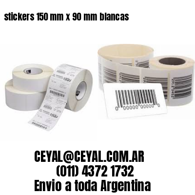 stickers 150 mm x 90 mm	blancas