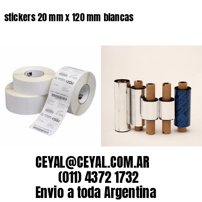 stickers 20 mm x 120 mm	blancas