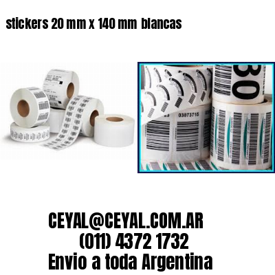 stickers 20 mm x 140 mm	blancas