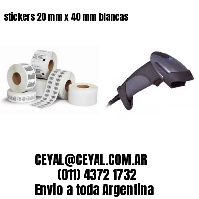 stickers 20 mm x 40 mm	blancas