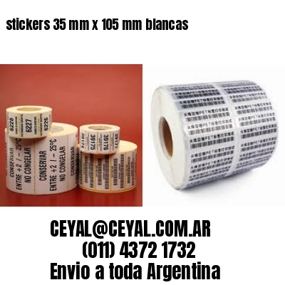 stickers 35 mm x 105 mm	blancas