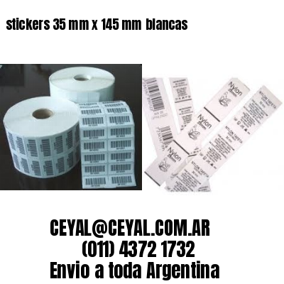 stickers 35 mm x 145 mm	blancas