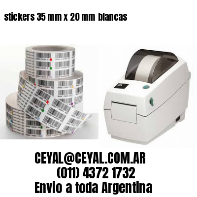 stickers 35 mm x 20 mm	blancas