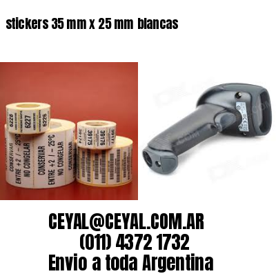 stickers 35 mm x 25 mm	blancas