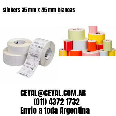 stickers 35 mm x 45 mm	blancas