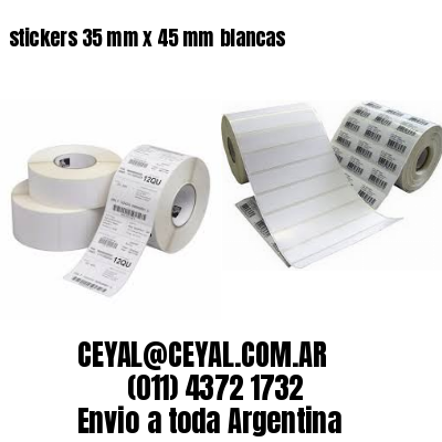 stickers 35 mm x 45 mm	blancas