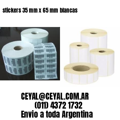 stickers 35 mm x 65 mm	blancas