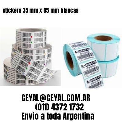 stickers 35 mm x 85 mm	blancas