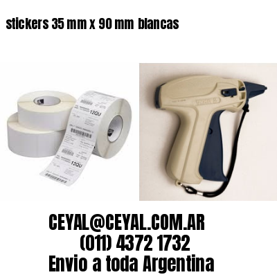 stickers 35 mm x 90 mm	blancas