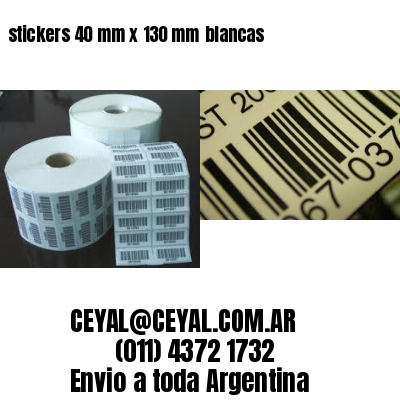 stickers 40 mm x 130 mm	blancas