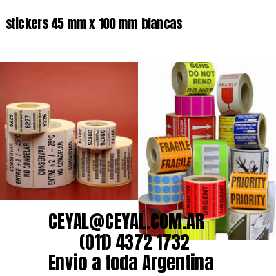 stickers 45 mm x 100 mm	blancas