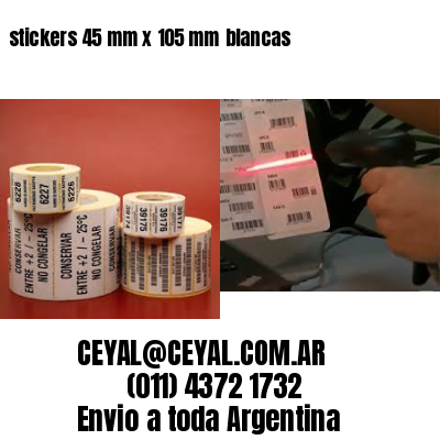 stickers 45 mm x 105 mm	blancas