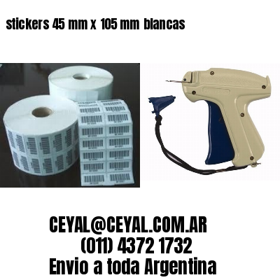 stickers 45 mm x 105 mm	blancas