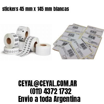 stickers 45 mm x 145 mm	blancas