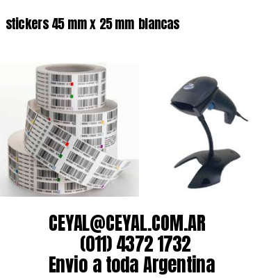 stickers 45 mm x 25 mm	blancas