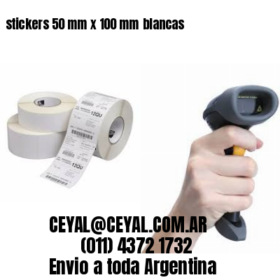 stickers 50 mm x 100 mm	blancas